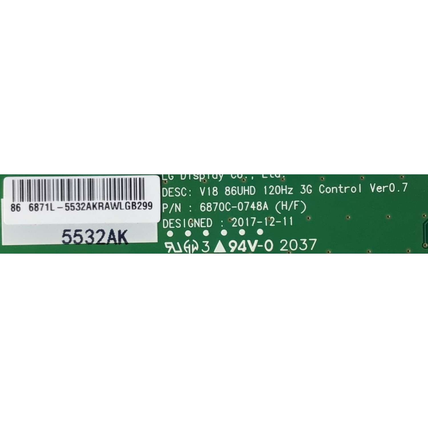 KIT DE TARJETAS PARA TV LG AI THINQ 4K·UHD·HDR / NUMERO DE PARTE MAIN  EBT66472101 / EAX69120304 / EAX69120303 / T-CON 6871L-5532A / 6870C-0748A / FUENTE EAY65769301 / LGP86T-20U1 / PANEL'S NC860DQF / HC860DQF / MODELOS 86UN8570PUC / 86UN8570AUD - Imagen 3